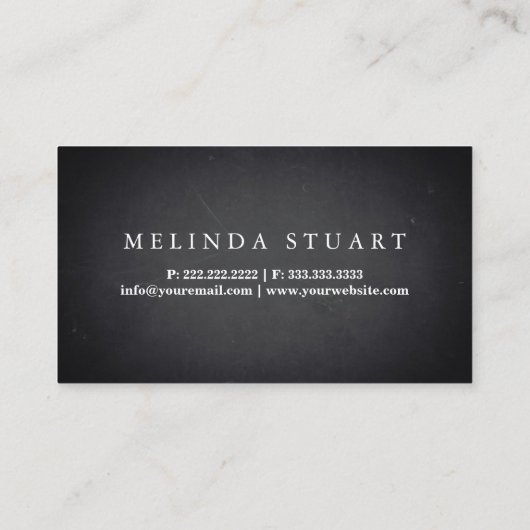 モダンな最小主義の黒板の入れ墨のプロフェッショナル 名刺 (裏面)
