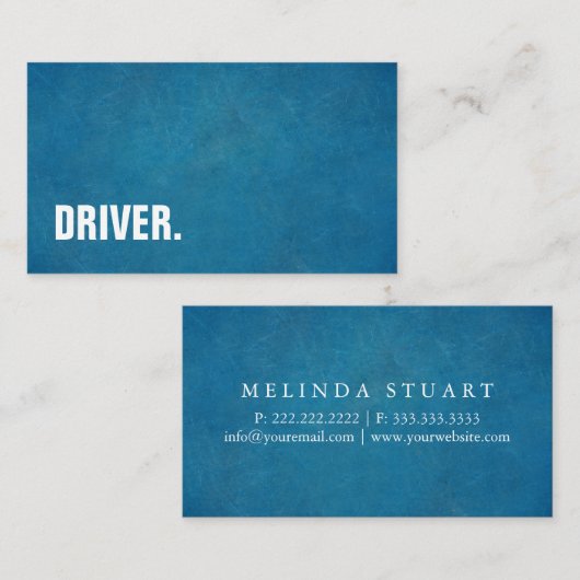 モダンな最小主義の黒板の運転者のプロフェッショナル 名刺 (正面/裏面)