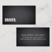 モダンな最小主義の黒板の運転者のプロフェッショナル 名刺 (正面/裏面)