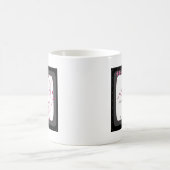 モダンな最新のスタイルの黒の灰色のピンク コーヒーマグカップ (中央)