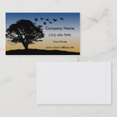モダンな木の飛んでいるなガチョウの日没 名刺 (正面/裏面)