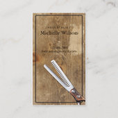 モダンな木は及び毛の美容院を切ります 名刺 (裏面)