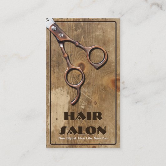 モダンな木は及び毛の美容院を切ります 名刺 (正面)