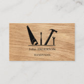 モダンな木製のハンディマン名刺 名刺 (正面)