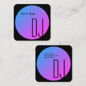 モダンな未来派のネオンスタイル スクエア名刺 (正面/裏面)