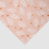 モダンな杏子のピンクの花柄の葉パターン 薄葉紙 (詳細)