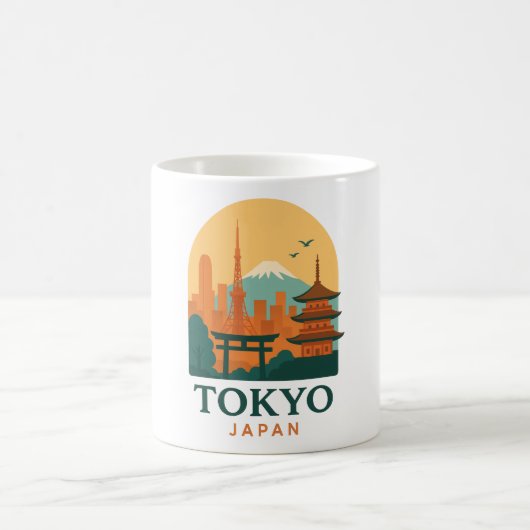 モダンな東京日本旅行 | モダン コーヒーマグカップ (中央)