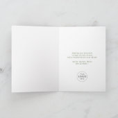 モダンな松の木の常緑樹シンプルコーポレート シーズンカード (内部)