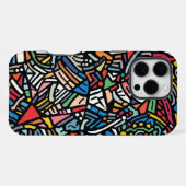 モダンな柄の抽象的なデザイン iPhoneケース (裏面横)