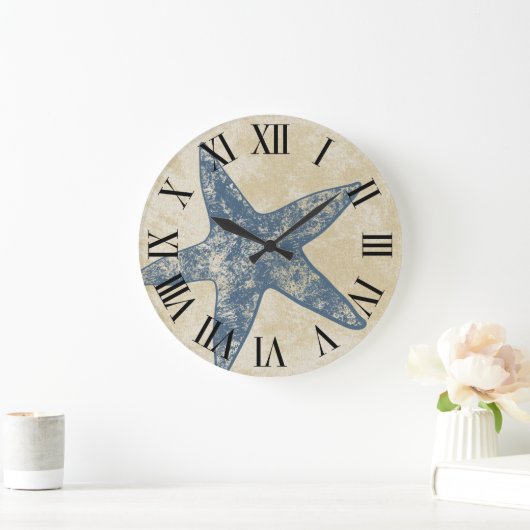 モダンな柱時計-ヒトデの時計 ラージ壁時計 (ホーム)