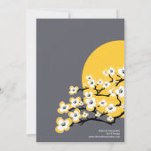 モダンな桜のブライダルシャワーの招待状 招待状 (裏面)