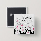 モダンな桜のリハーサルボタン 缶バッジ (正面&裏面)