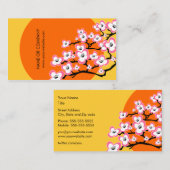 モダンな桜の名刺 名刺 (正面/裏面)