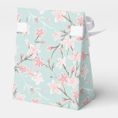 モダンな桜の花のブライダルシャワー フェイバーボックス (裏面サイド)