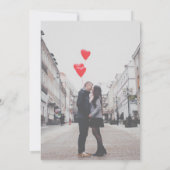 モダンな梅の花のウェディングフォト 招待状 (裏面)