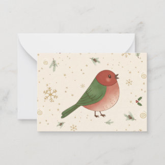 モダンな森のクリスマス ギフトカード 挿入カード ノートカード
