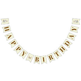モダンな森の1歳の誕生日バナー バンティングフラッグ