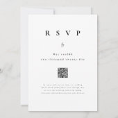 モダンな森のQRコード 冬の結婚式 招待状 (裏面)
