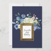 モダンな植物のファーストバースデーパーティー 招待状 (裏面)