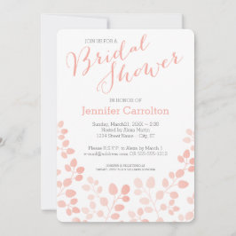 モダンな植物のブライダルシャワーの招待状 招待状