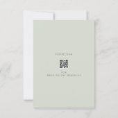 モダンな植物画のミナリスト結婚式 パステルグリーン サンキューカード (裏面)