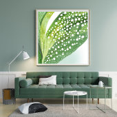 モダンな植物画の水彩画 モーニングデュー ポスター