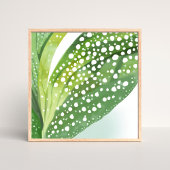 モダンな植物画の水彩画 モーニングデュー ポスター