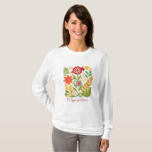 モダンな植物画 Tシャツ (正面フル)