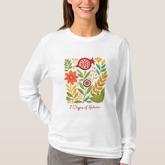 モダンな植物画 Tシャツ (正面)