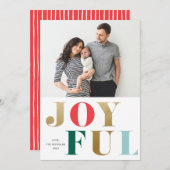 モダンな楽しいタイプの写真クリスマス シーズンカード (正面/裏面)