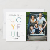 モダンな楽しいホリデー新年写真カード シーズンカード (正面)