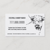 モダンな様式化されたビーフ牧場農場 名刺 (正面)