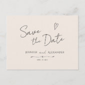 モダンな横型の招待状ポストカード Save The Date インビテーションポストカード (正面)