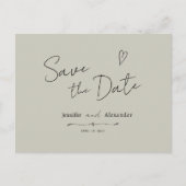 モダンな横型の招待状ポストカード Save The Date インビテーションポストカード (正面)