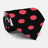 モダンな欲求及び白い水玉模様パターン ネクタイ (ロール)
