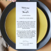 モダンな歓迎と感謝の結婚式のゲストへのメモ