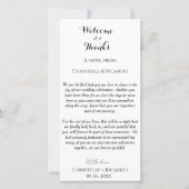 モダンな歓迎と感謝の結婚式のメモ (正面)