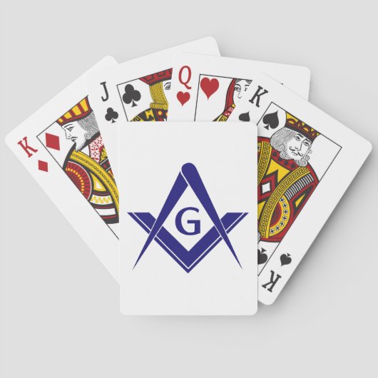 モダンな正方形及びコンパス トランプ (裏面)