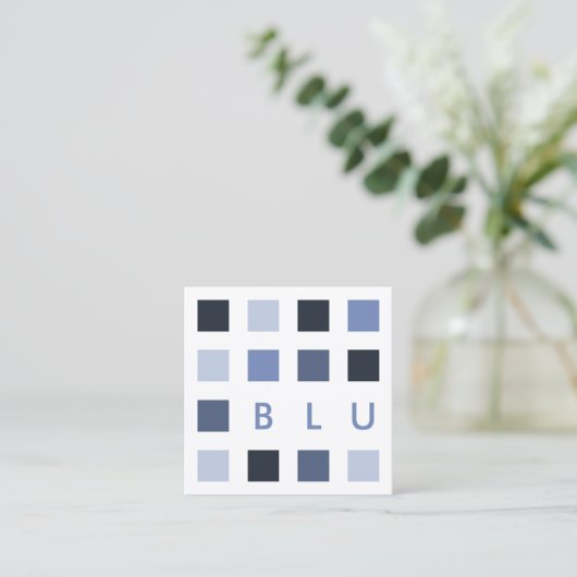 モダンな正方形 スクエア名刺 (スタンド正面)