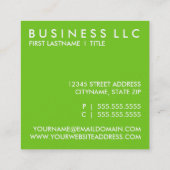 モダンな正方形 スクエア名刺 (裏面)