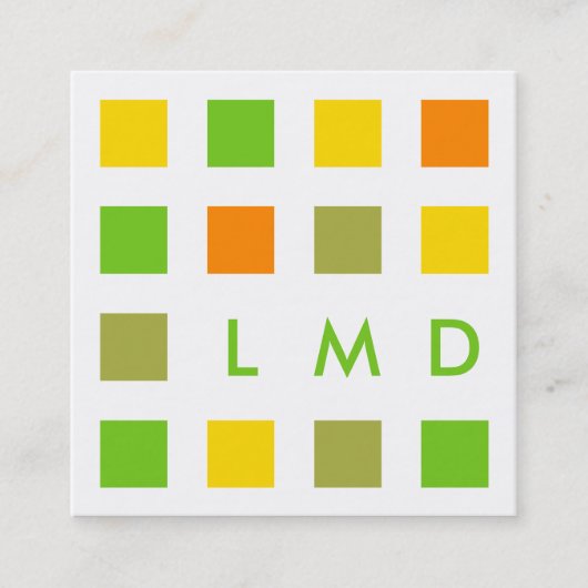 モダンな正方形 スクエア名刺 (正面)