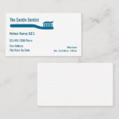 モダンな歯科医の歯ブラシのテーマ 名刺 (正面/裏面)