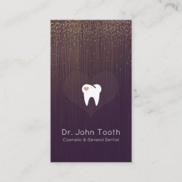 モダンな歯科歯科医のアポイントメントの紫色の金ゴールド 名刺