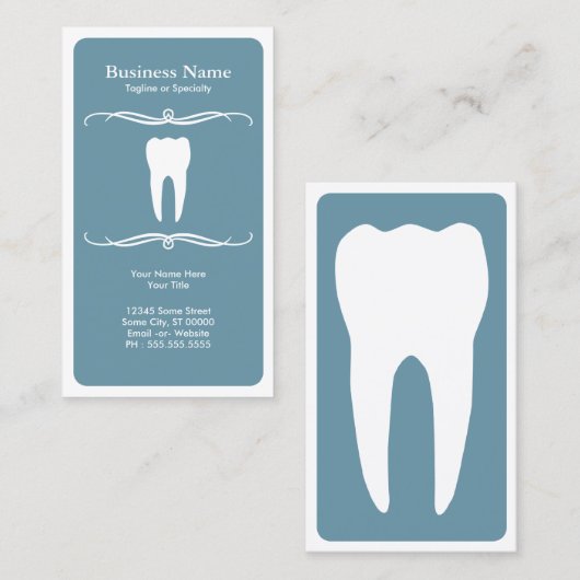 モダンな歯科 名刺 (正面/裏面)
