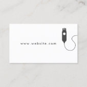 モダンな毛のトリマーのベクトルカバー 名刺 (裏面)