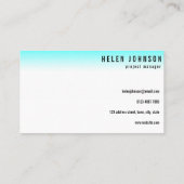 モダンな水およびショッキングピンクの勾配をきれいにして下さい 名刺 (裏面)