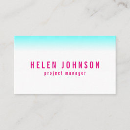 モダンな水およびショッキングピンクの勾配をきれいにして下さい 名刺