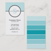 モダンな水および灰色 名刺 (正面/裏面)