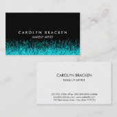 モダンな水の火の黒の名刺 名刺 (正面/裏面)