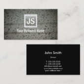 モダンな水はモノグラムの名刺を落とします 名刺 (正面/裏面)